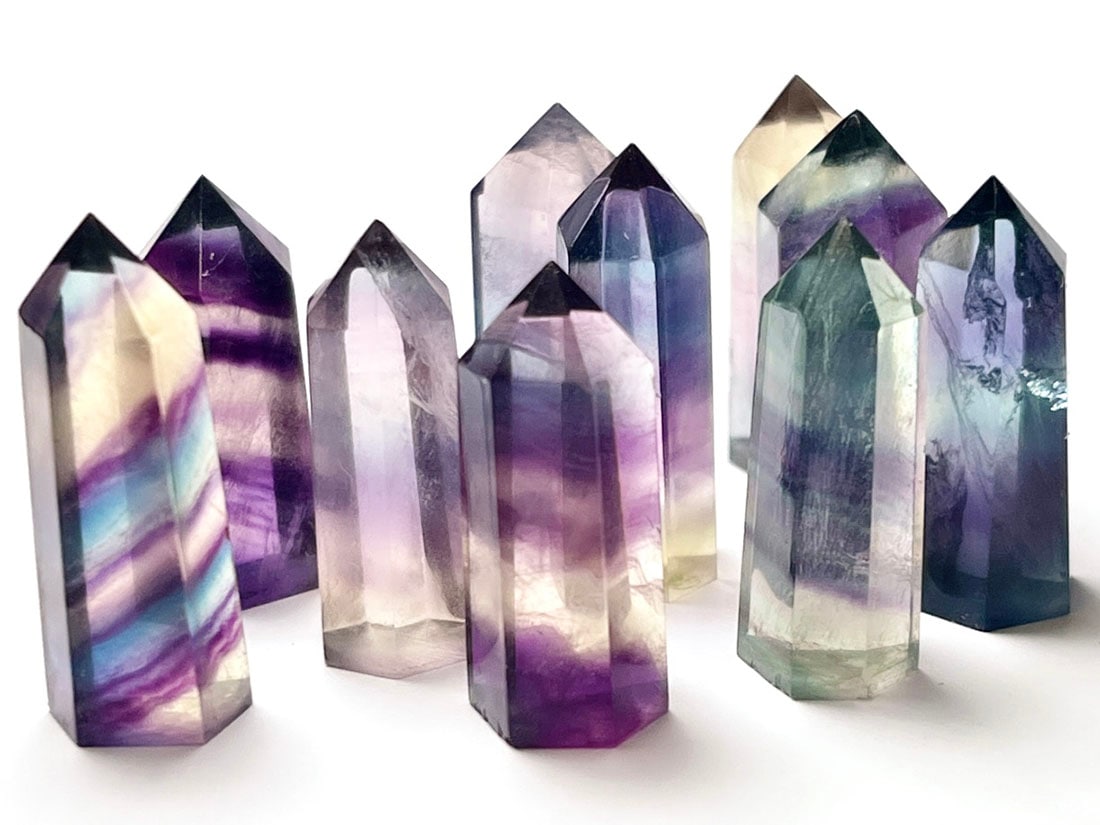 フローライト ポイント ミニ 10本セット ( 蛍石 )/ Fluorite