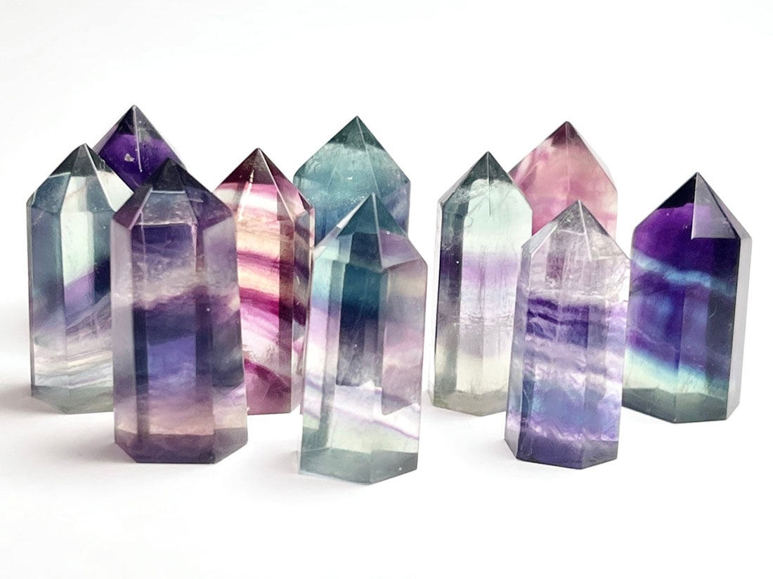 フローライト ポイント ミニ 10本セット ( 蛍石 )/ Fluorite