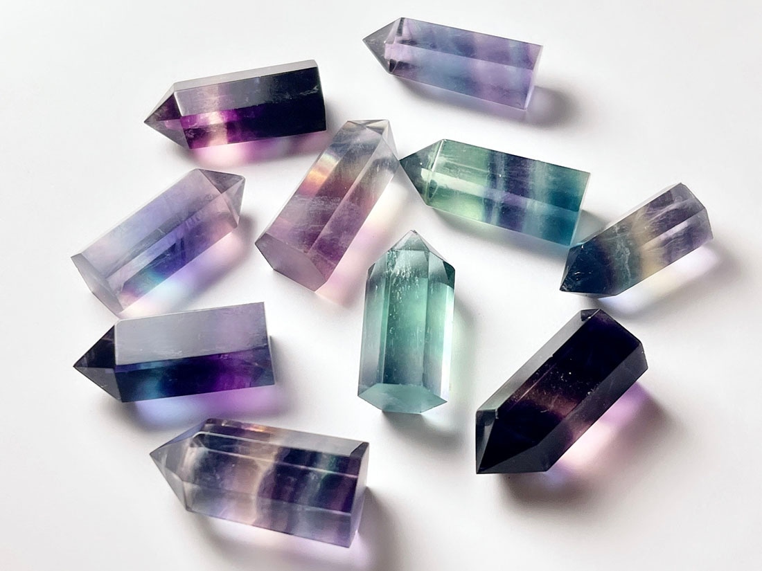 フローライト ポイント ミニ 10本セット ( 蛍石 )/ Fluorite