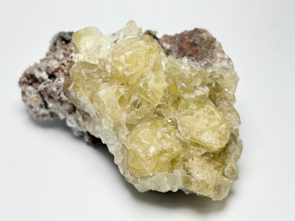 メキシコ産イエローフローライト with セレナイト / Fluorite with selenite