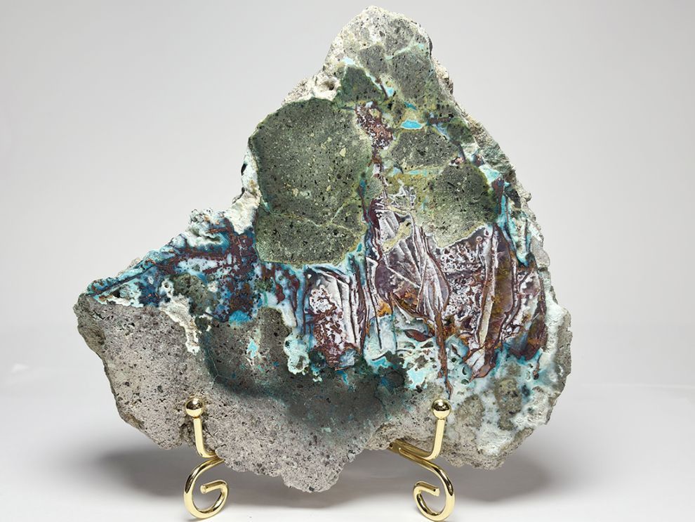 インドネシア・オブ島産 クリソコラ & ネイティブカッパー / Chrysocolla & Copper