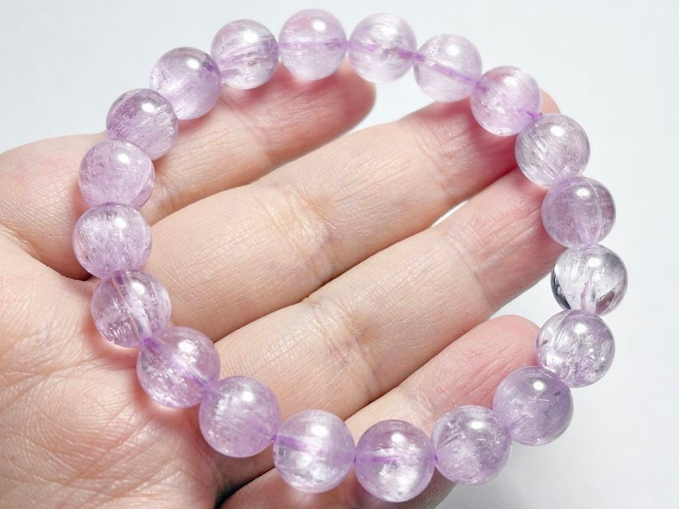 (高品質) クンツァイト 10mm ブレスレット / Kunzite