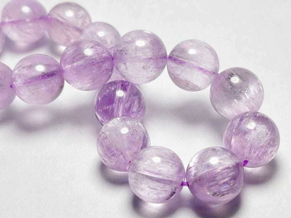 (高品質) クンツァイト 13mm ブレスレット / Kunzite