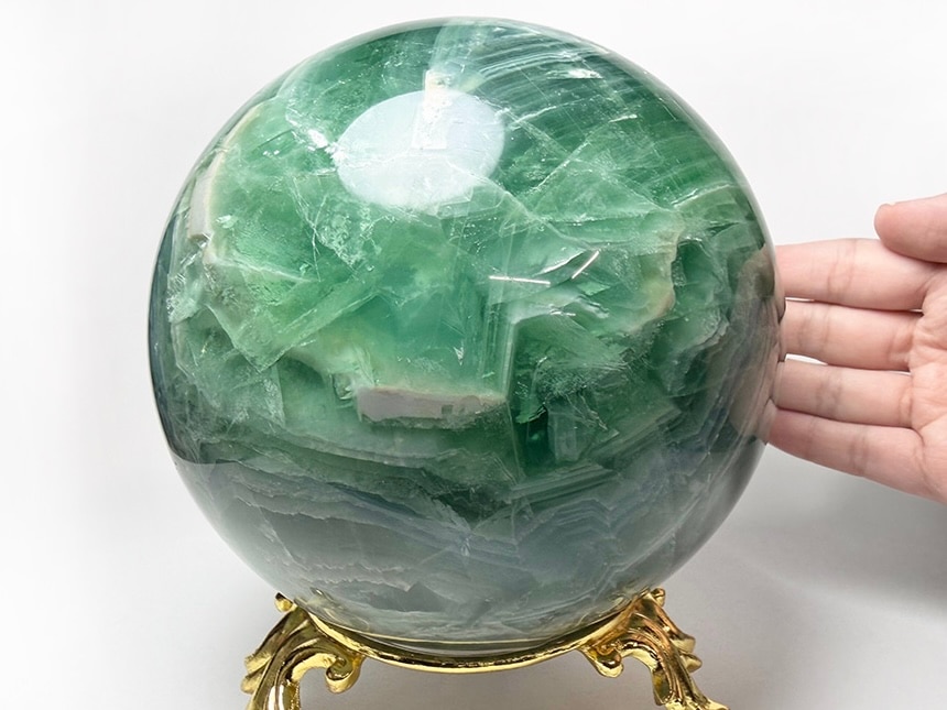 フローライト 直径135mm丸玉 / Fluorite