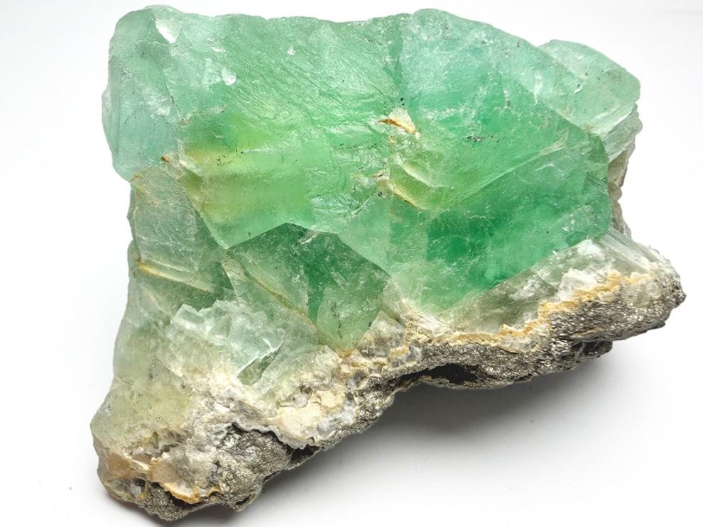 湖南省産フローライト with パイライト & マーカサイト