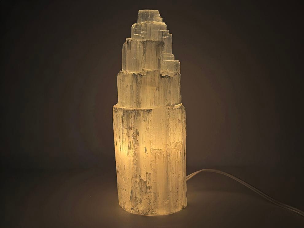セレナイト タワー 25cm ( 専用ライト付き )/ Selenite