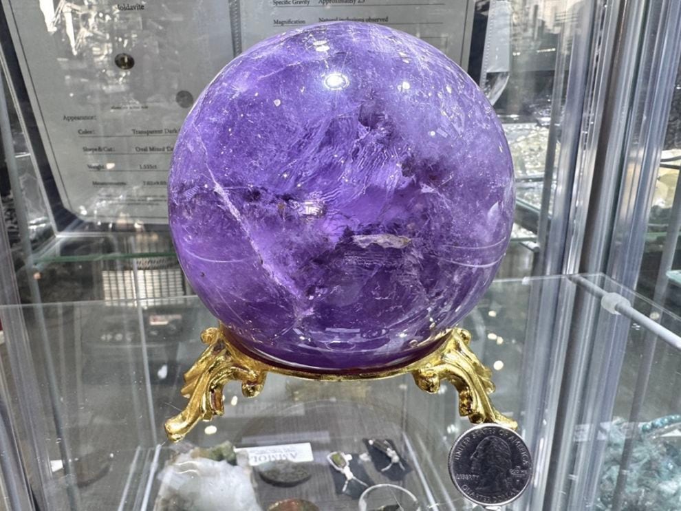 アメジスト 112mm 丸玉 ( 紫水晶 )/ Amethyst