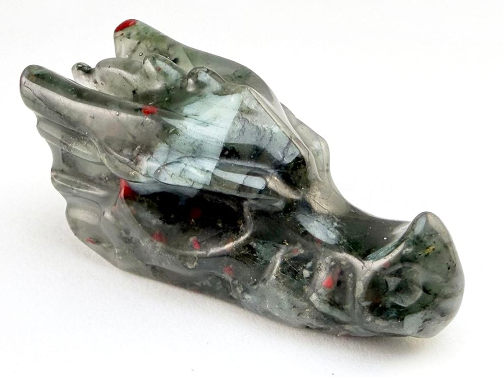 ブラッドストーン 龍 ミニ彫刻