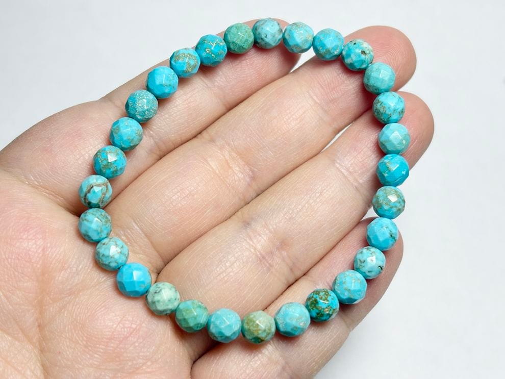 フーベイターコイズ カット ブレスレット /Hubei Turquoise 