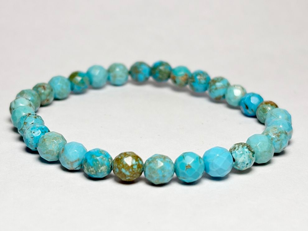 フーベイターコイズ カット ブレスレット /Hubei Turquoise 