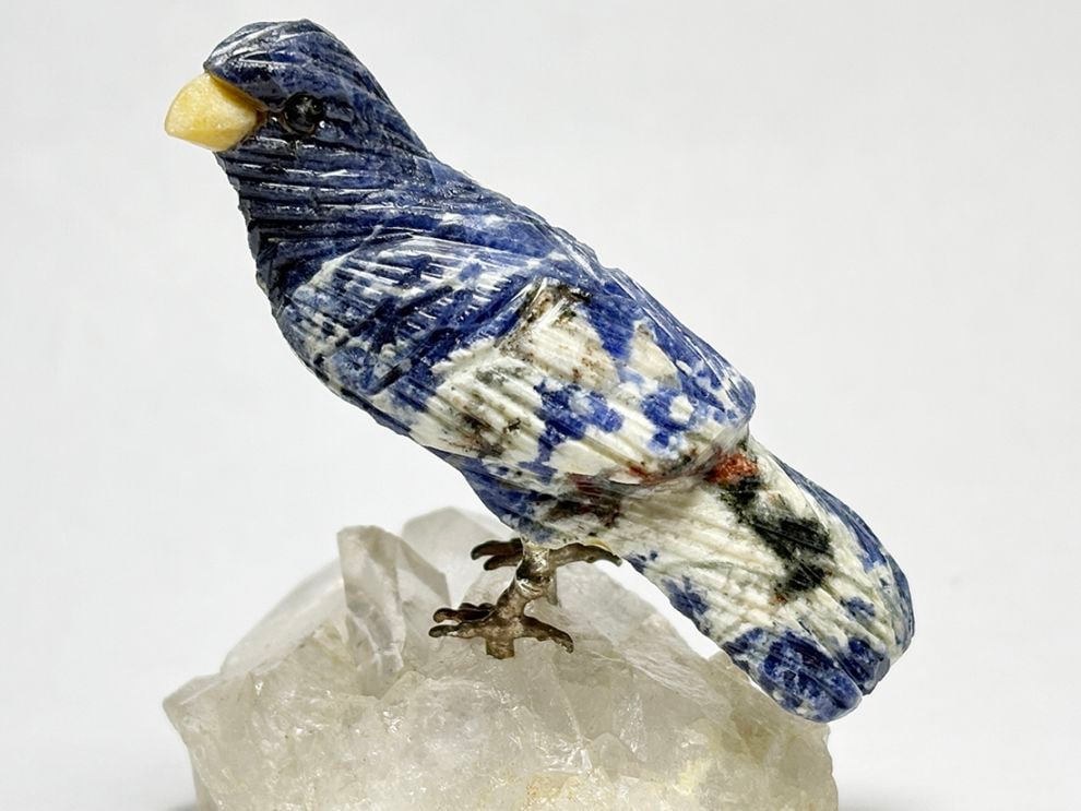 ブラジル産 鳥彫刻（インコ）