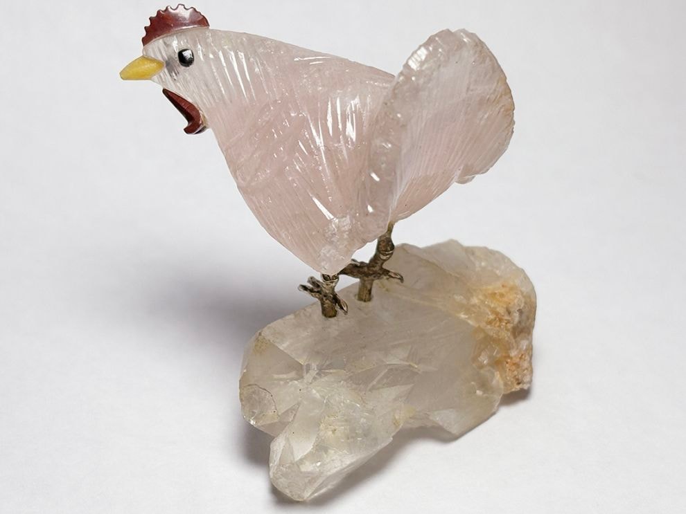 ブラジル産 鳥彫刻（ニワトリ）