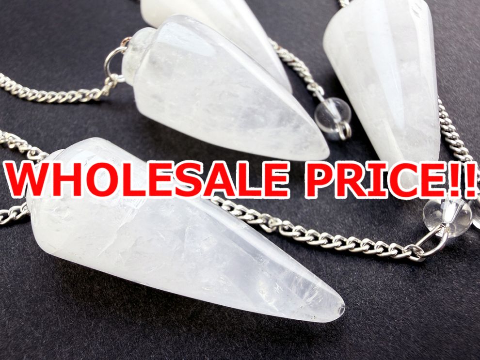 特価！ ヒマラヤ水晶 ペンデュラム  10個入り アソート  【ホールセールプライス】