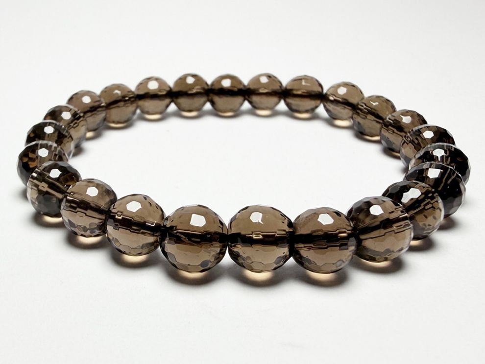 スモーキークォーツ カット 8mm ブレスレット アソート