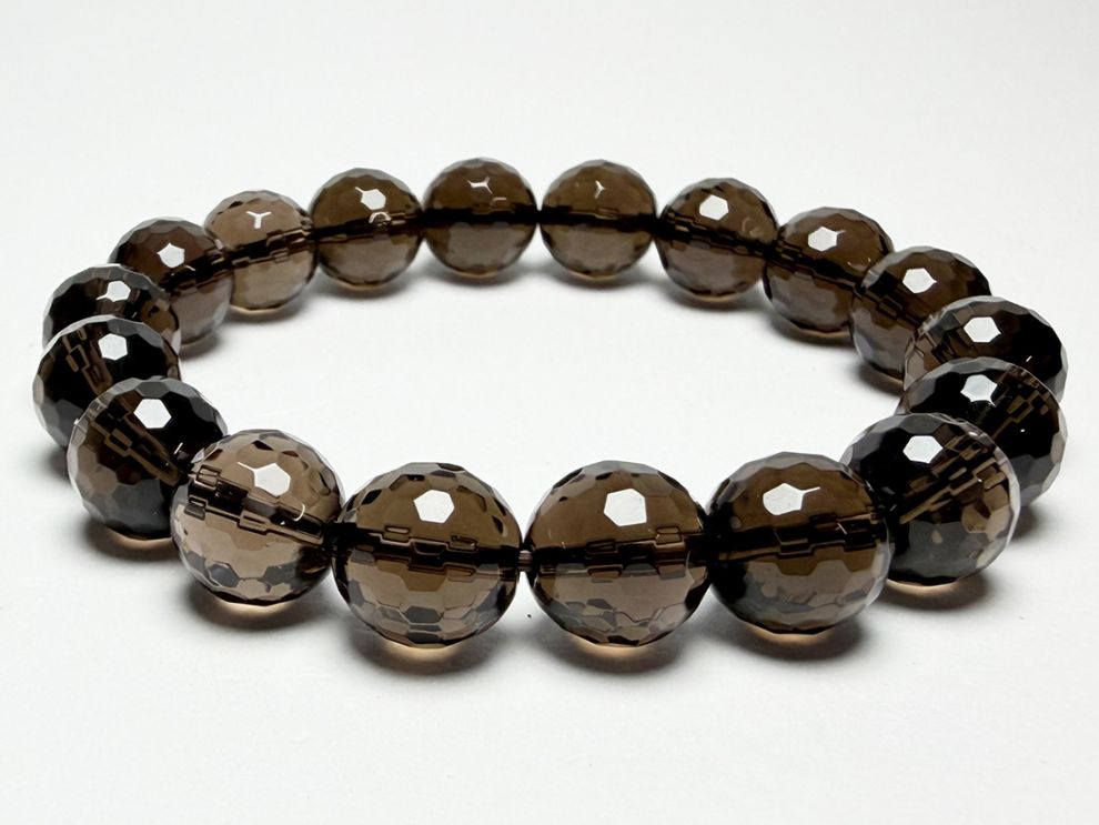 スモーキークォーツ カット 10mm ブレスレット アソート