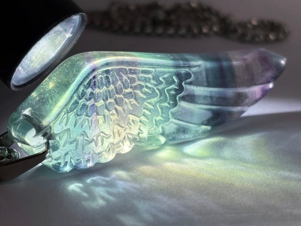 フローライト ウィング型 ペンダント / Fluorite