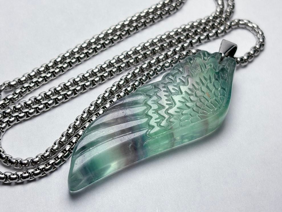 フローライト ウィング型 ペンダント / Fluorite