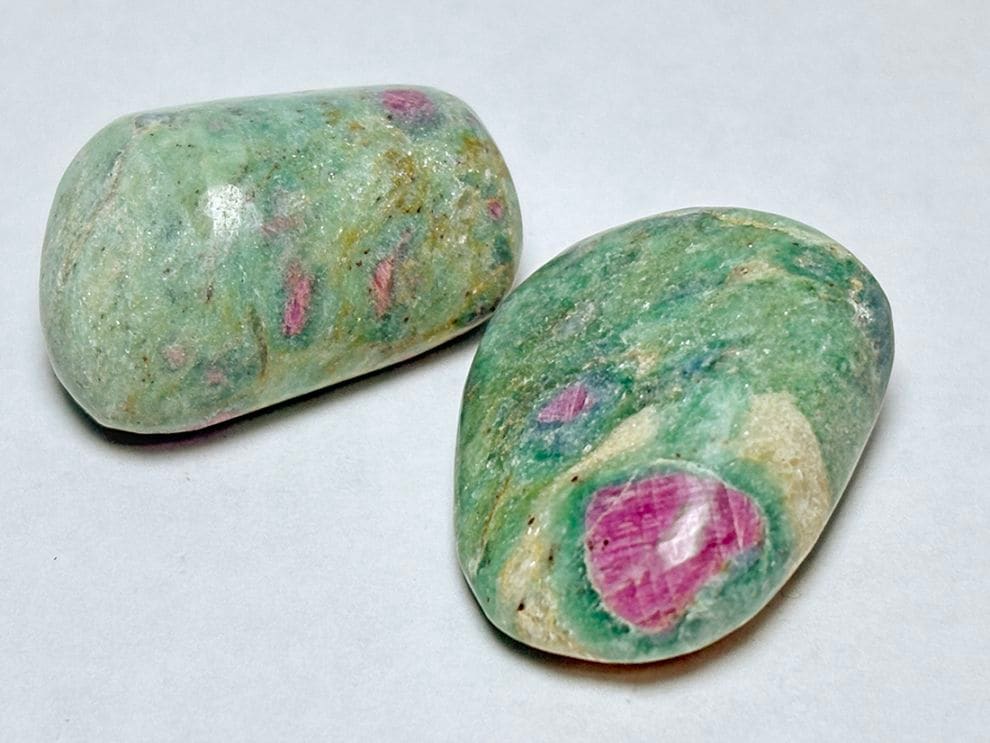 インド産 ルビーインフックサイト タンブル 2個セット /Ruby in Fuchsite