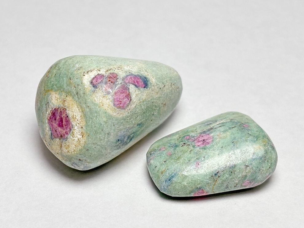 インド産 ルビーインフックサイト タンブル 2個セット /Ruby in Fuchsite