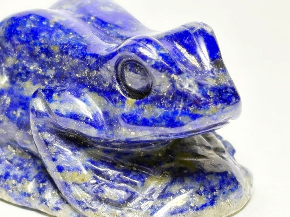 ラピスラズリ カエル彫刻  / Lapis Lazuli