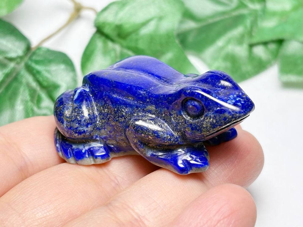 ラピスラズリ カエル彫刻  / Lapis Lazuli
