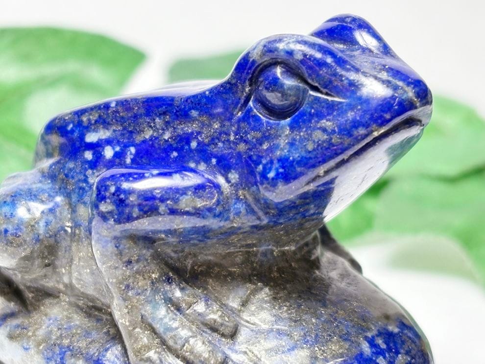 ラピスラズリ カエル彫刻  / Lapis Lazuli