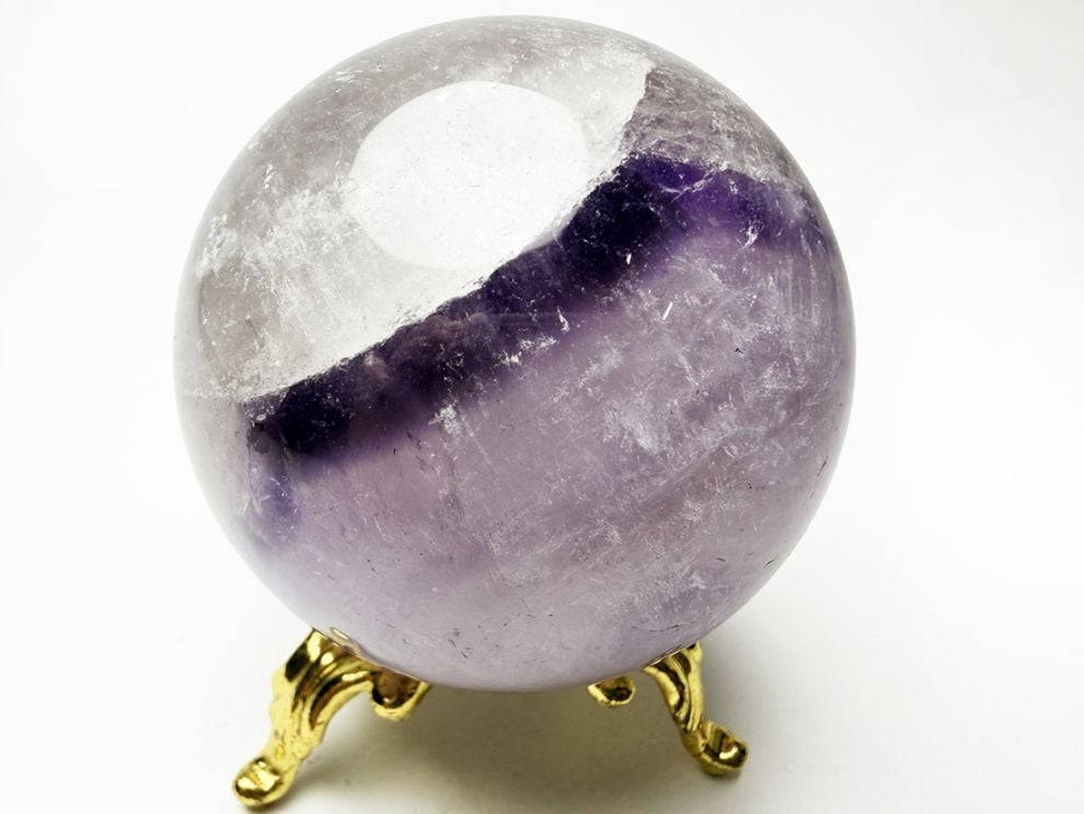 ブラジル産 ファントムアメジスト 57mm 丸玉 (紫水晶)/ Phantom Amethyst