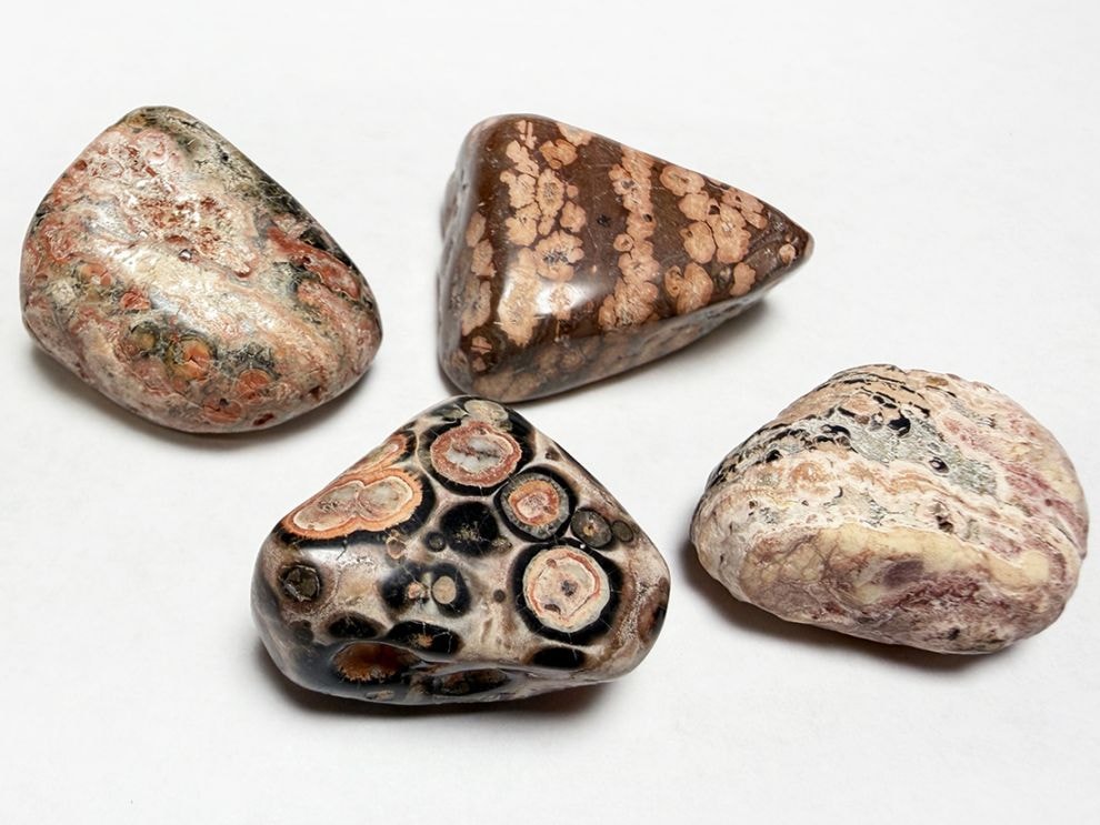 メキシコ産 レオパードスキンジャスパー タンブル 4個セット  / Leopard Skin Jasper