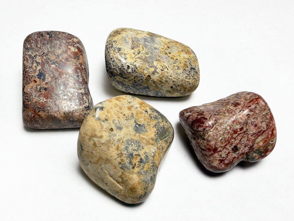 メキシコ産 レオパードスキンジャスパー タンブル 4個セット  / Leopard Skin Jasper