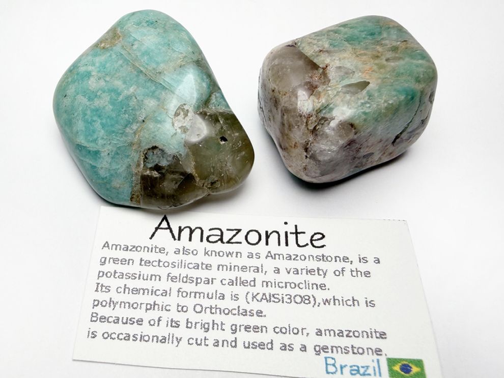 ブラジル産 アマゾナイト タンブル 2個セット / Amazonite 