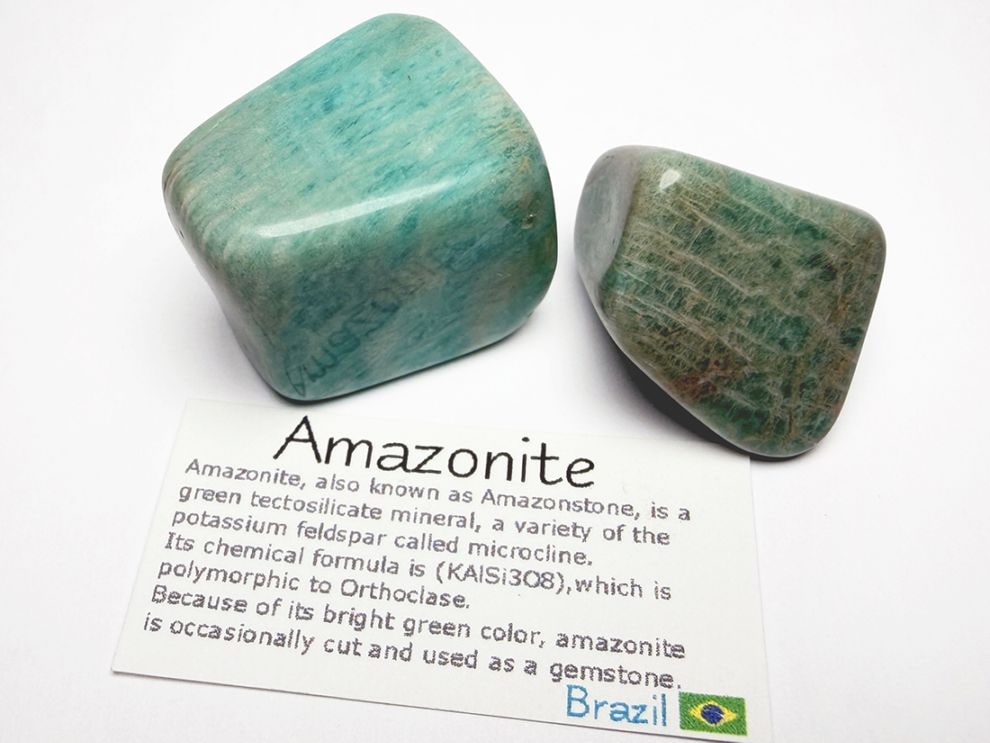ブラジル産 アマゾナイト タンブル 2個セット / Amazonite