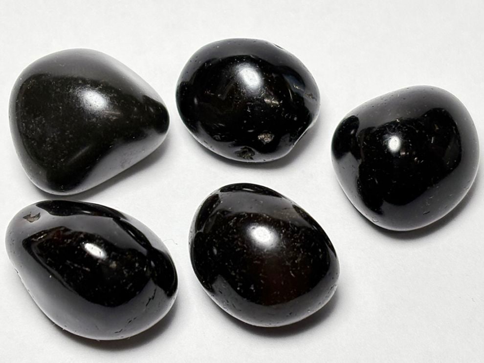 ブラックアゲート ( オニキス ) タンブル 5個セット /Black Agate 