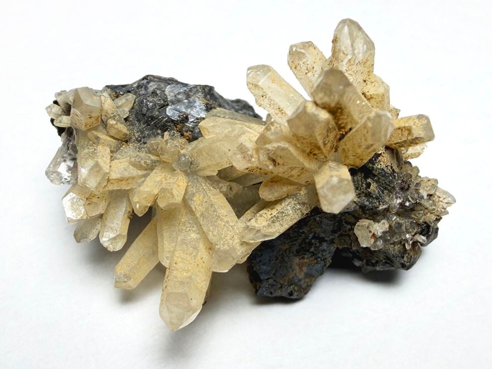 岐阜県吉城郡神岡鉱山産 水晶＆閃亜鉛鉱 / Quartz＆Sphalerite