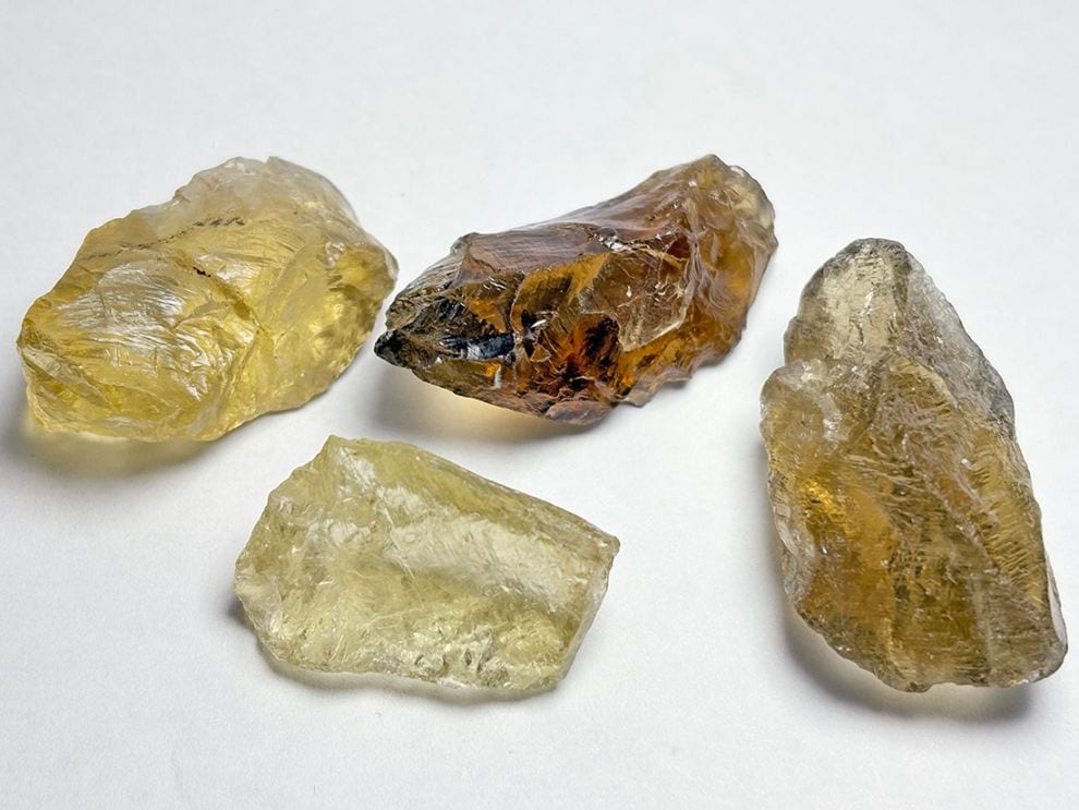 ブラジル産 オウロヴェルデクォーツ 4個セット  / Ouro Verde Quartz