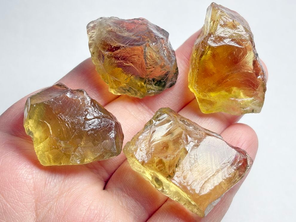 ブラジル産 オウロヴェルデクォーツ 4個セット  / Ouro Verde Quartz