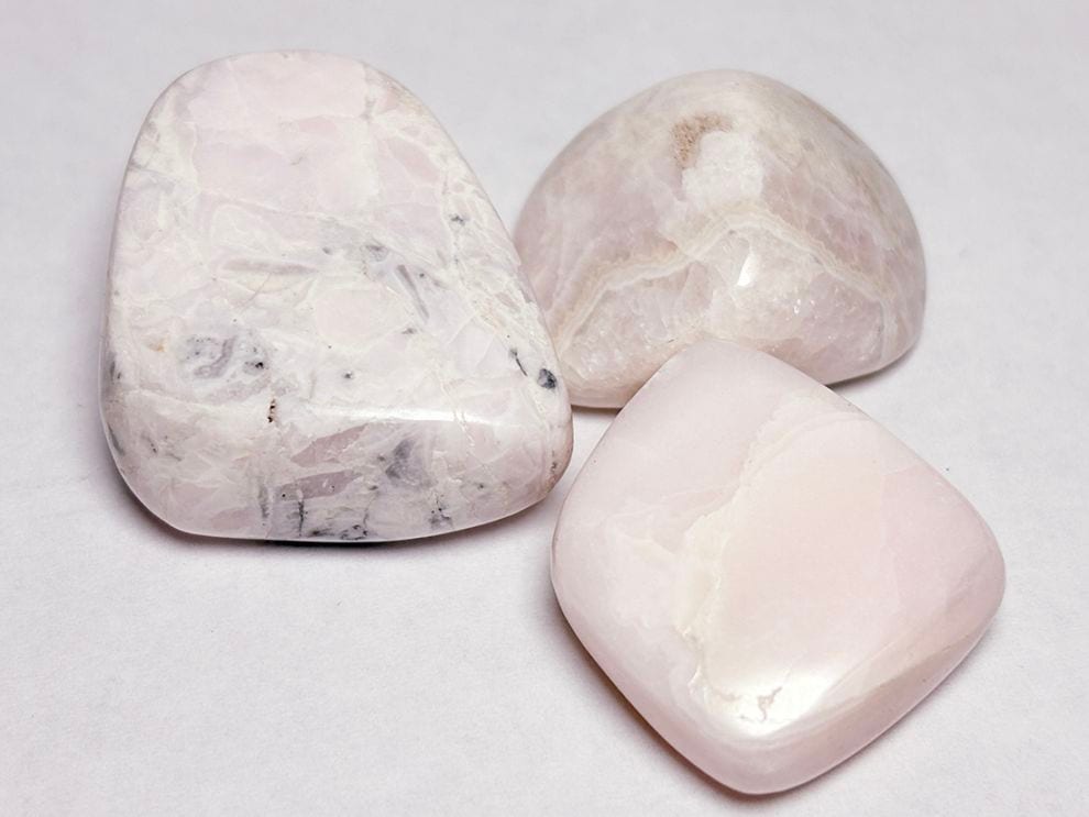 ペルー産 ピンクマンガンカルサイト  タンブル 3個セット / Mangano Calcite