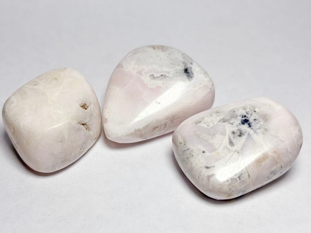 ペルー産 ピンクマンガンカルサイト  タンブル 3個セット / Mangano Calcite