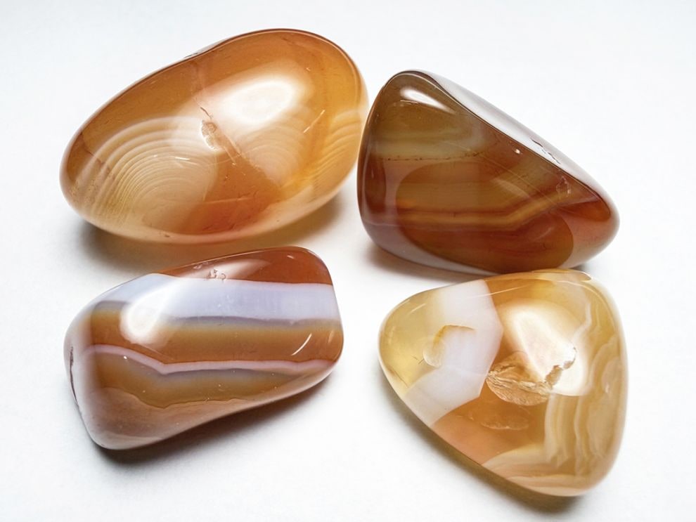 カーネリアン (サードオニキス) タンブル ４個セット / Carnelian