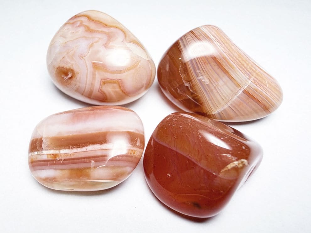 カーネリアン (サードオニキス) タンブル ４個セット / Carnelian