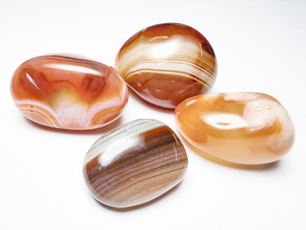 カーネリアン (サードオニキス) タンブル ４個セット / Carnelian