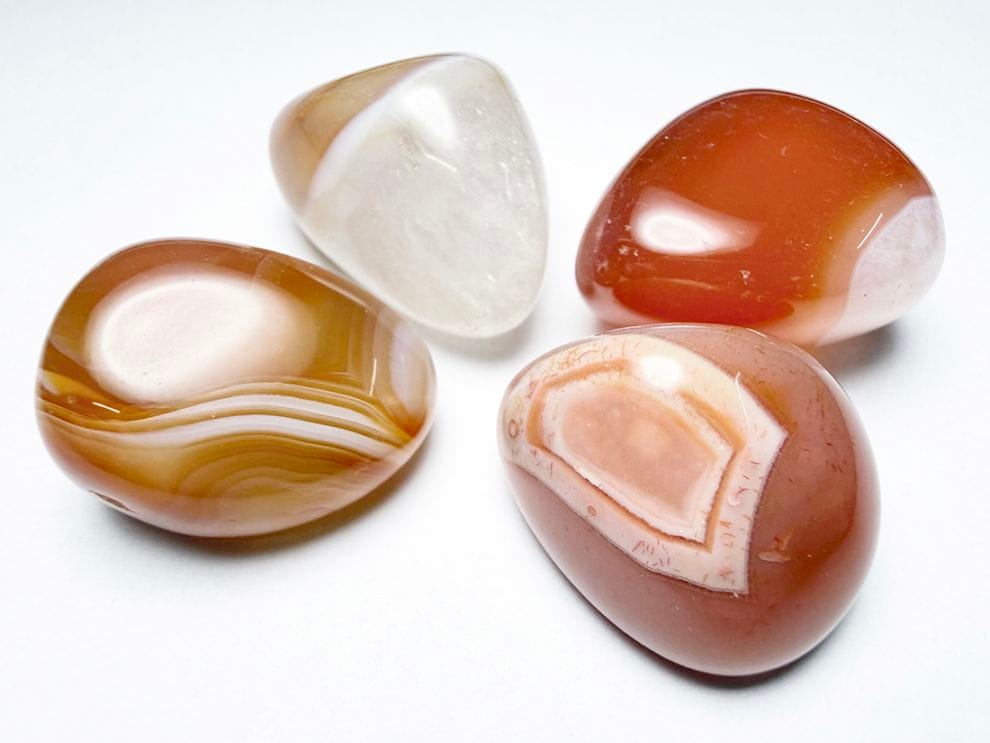 カーネリアン (サードオニキス) タンブル ４個セット / Carnelian
