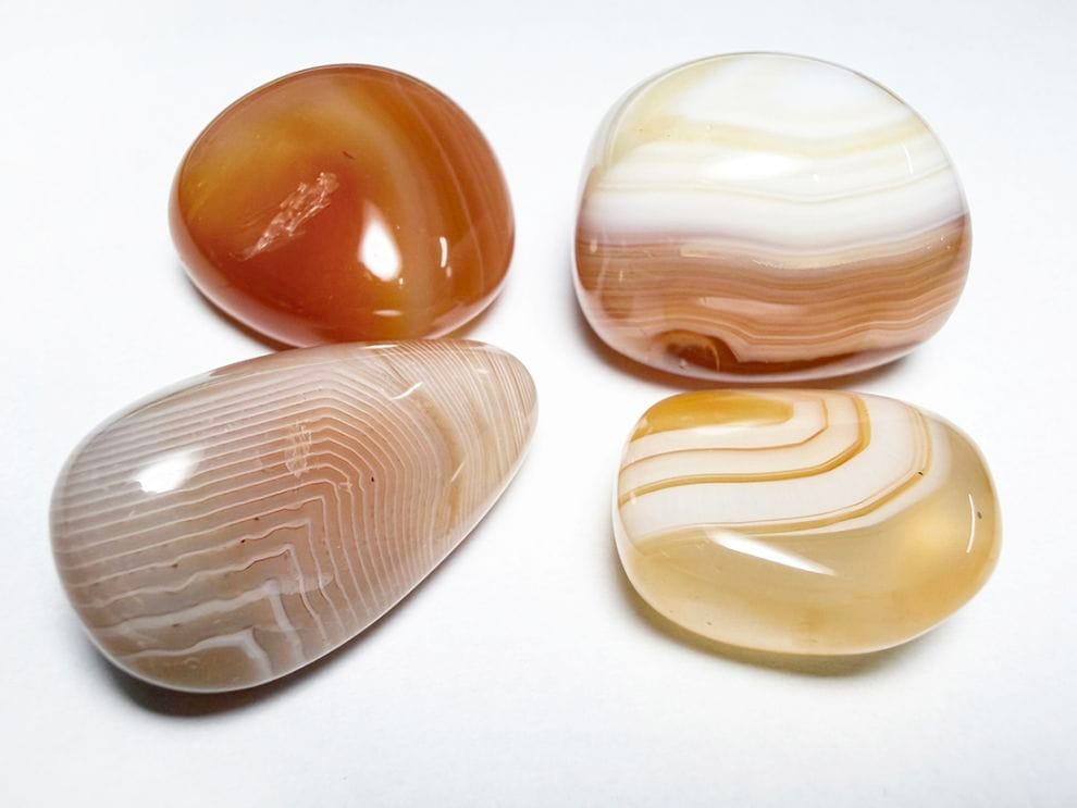 カーネリアン (サードオニキス) タンブル ４個セット / Carnelian