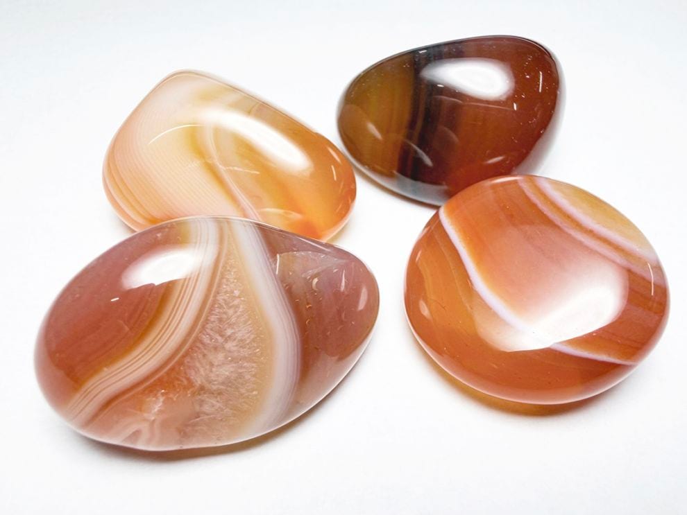 カーネリアン (サードオニキス) タンブル ４個セット / Carnelian