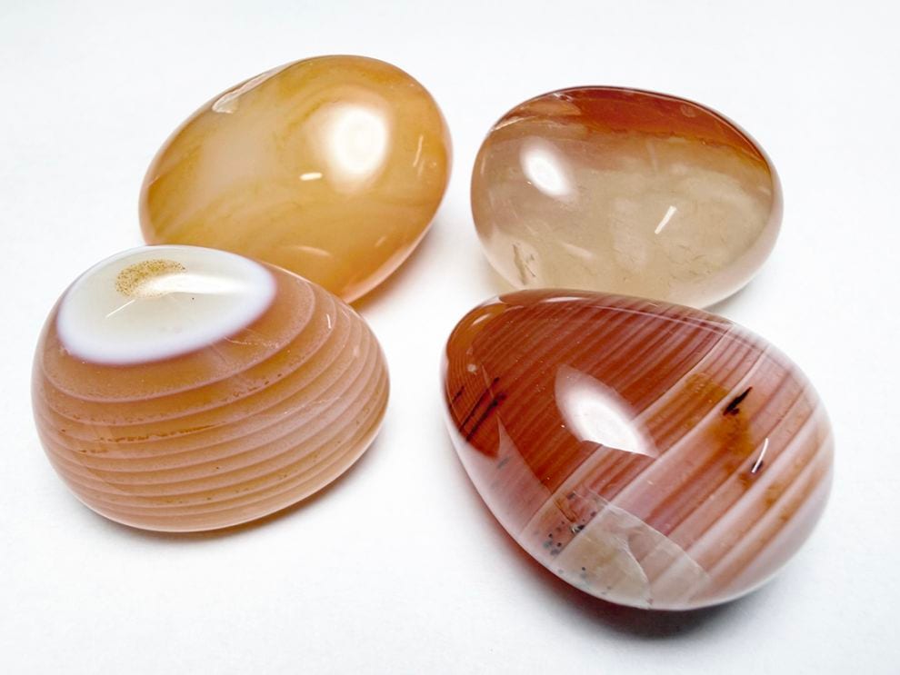 カーネリアン (サードオニキス) タンブル ４個セット / Carnelian
