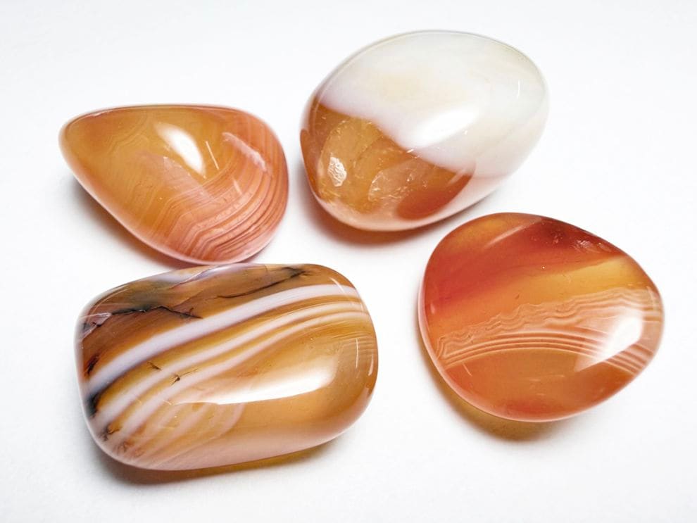 カーネリアン (サードオニキス) タンブル ４個セット / Carnelian