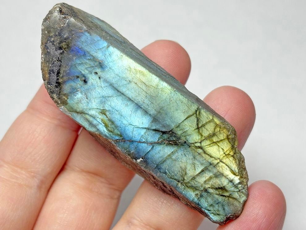 マダガスカル産 ラブラドライト 一面磨き / Labradorite