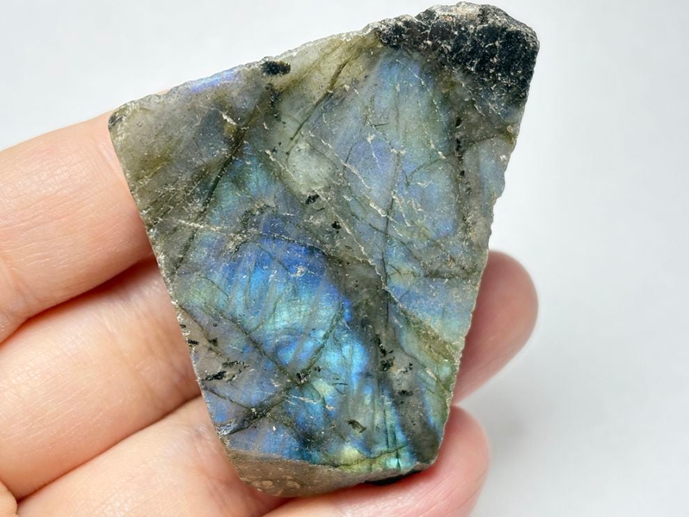 マダガスカル産 ラブラドライト 一面磨き / Labradorite
