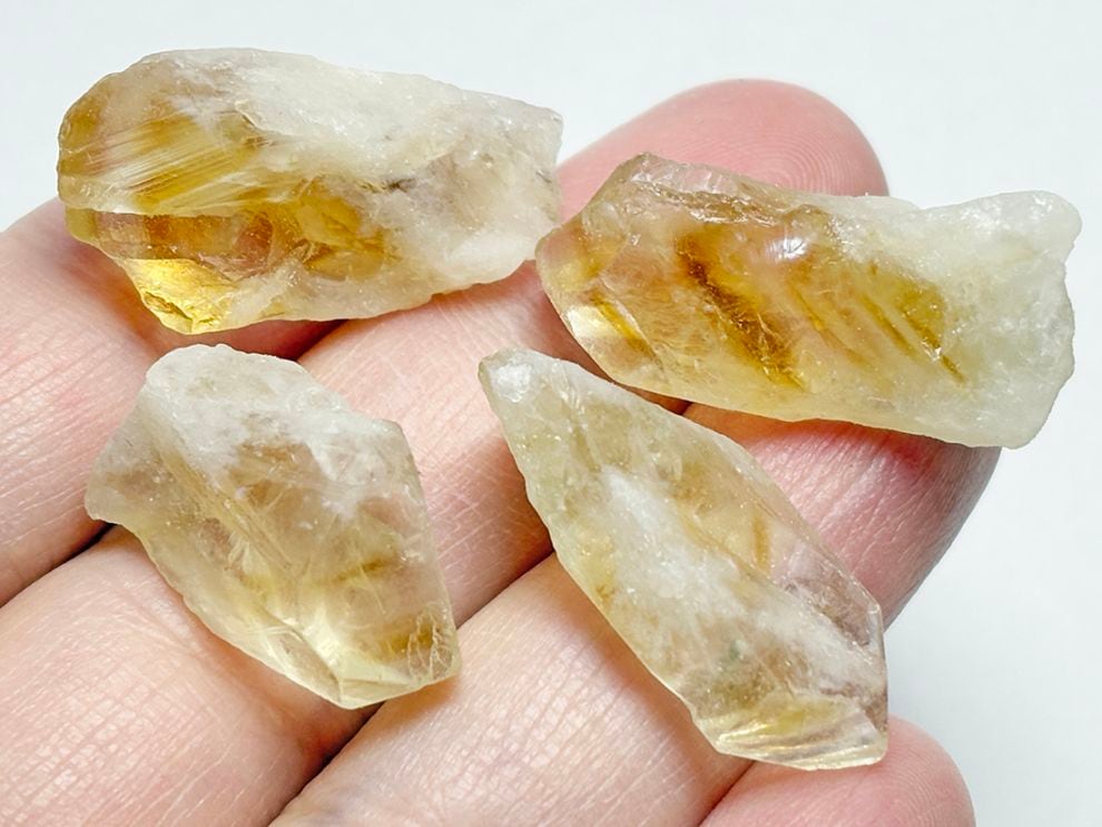 ブラジル産 シトリンファントム 4個セット / Citrine