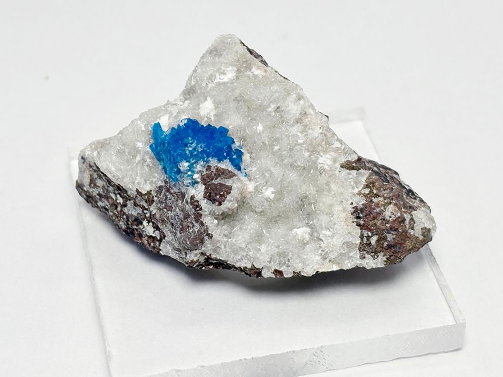 インド産カバンサイト with ヒューランダイト / Cavancite with Heulandite