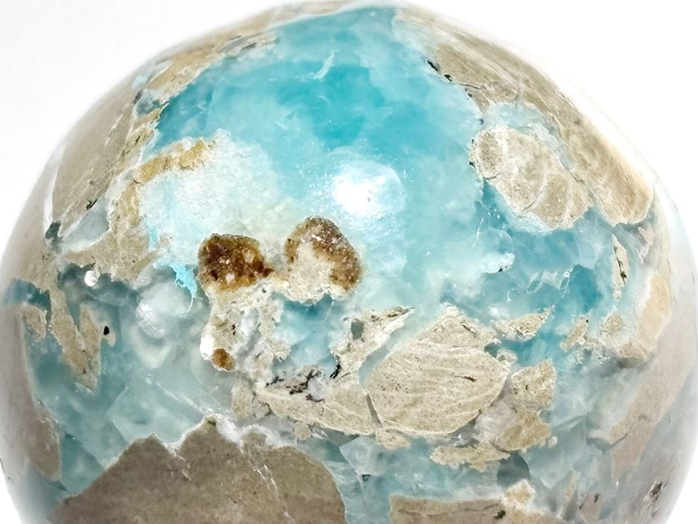 【レア】コンゴ民主共和国 ヘミモルファイト 24mm 丸玉 ( 異極鉱 )/ Hemimorphite